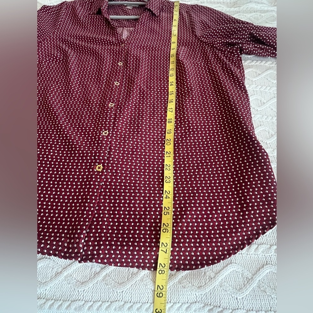 Roz & Ali Burgundy Button-Up Blouse with Gold Button Detail Women’s Size 1X - Picture 13 of 16